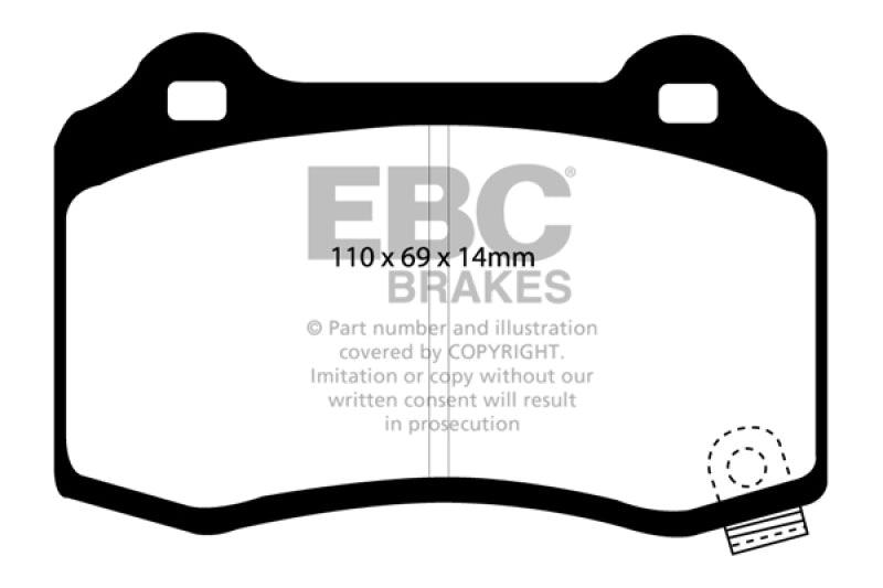 EBC 15+ Cadillac CTS 3.6 Twin Turbo Yellowstuff Rear Brake Pads - Order Your Parts - اطلب قطعك