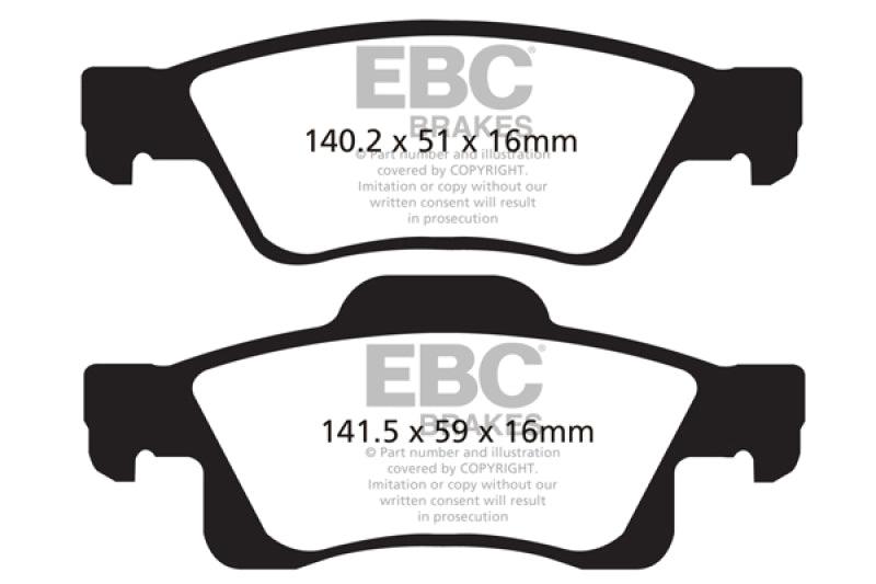 EBC 11+ Dodge Durango 3.6 Yellowstuff Rear Brake Pads - Order Your Parts - اطلب قطعك