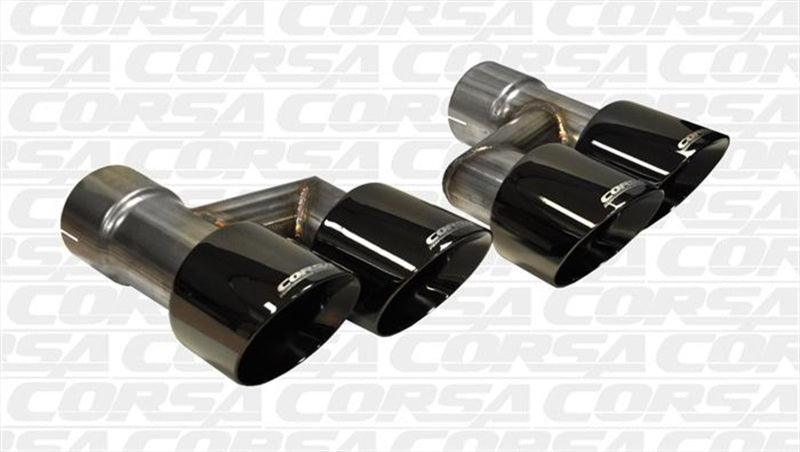 Corsa 15-16 Ford Mustang GT 5.0 Black Quad Tips Kit - Order Your Parts - اطلب قطعك
