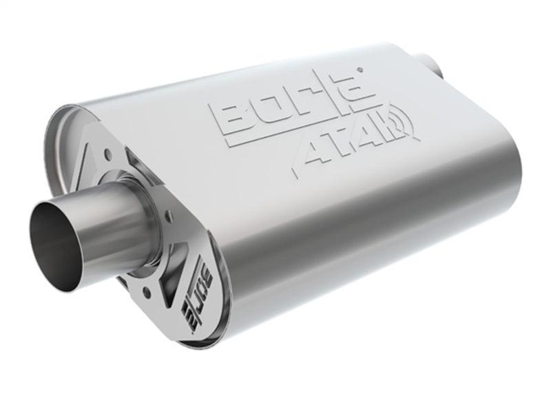 Borla CrateMuffler BBC 396/402/427 ATAK 2.5 inch ID Offset/Center 14in x 4.35in x 9in Oval Muffler - Order Your Parts - اطلب قطعك