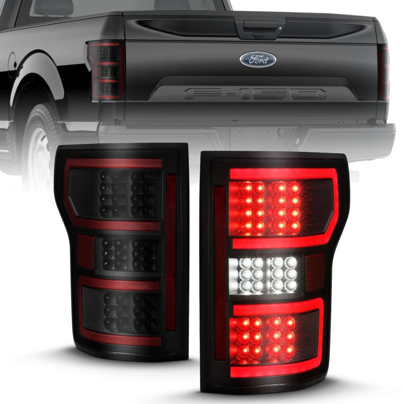 ANZO 18-19 Ford F-150 LED Taillight Black Housing Clear Lens Red Light Bar W/Sequential - Order Your Parts - اطلب قطعك