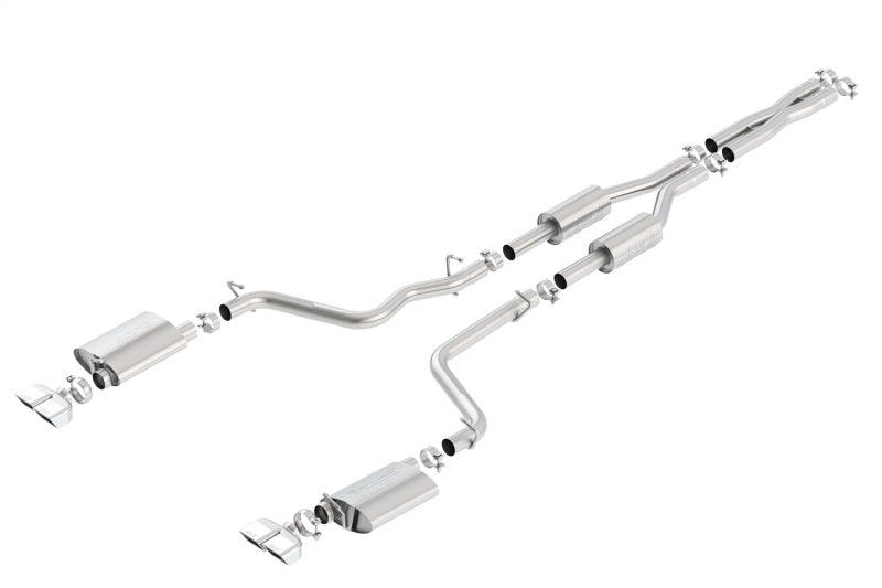 Borla 09-14 Dodge Challenger R/T 5.7L RWD 2Dr. Dual Rctgl. Angle S-Type CB Exhaust - Rear Split Exit - Order Your Parts - اطلب قطعك