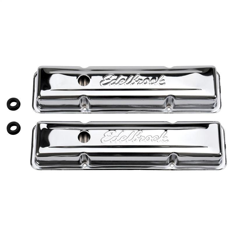 Edelbrock Valve Cover Signature Series Chevrolet 1959-1986 262-400 CI V8 Low Chrome - Order Your Parts - اطلب قطعك