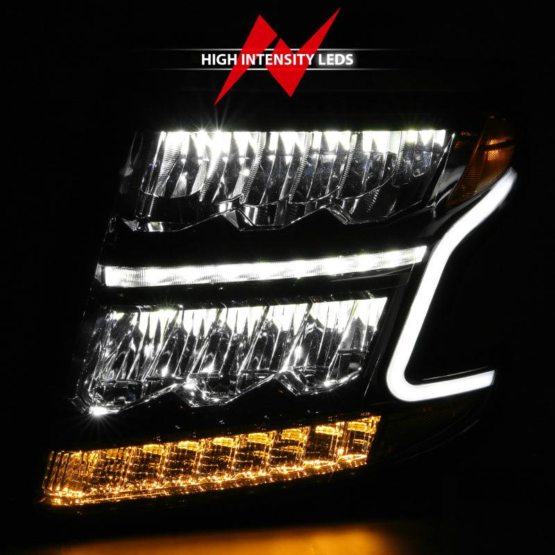 ANZO 15-20 Chevy Tahoe/Suburban LED Light Bar Style Headlights Black w/Sequential w/DRL w/Amber - Order Your Parts - اطلب قطعك