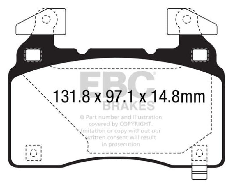 EBC 14+ Cadillac CTS Vsport 3.6 Twin Turbo Redstuff Front Brake Pads - Order Your Parts - اطلب قطعك