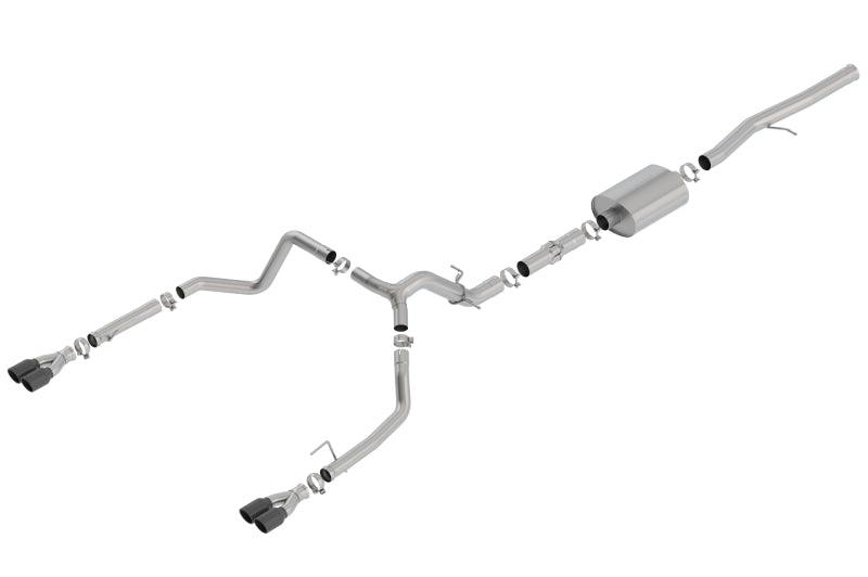 Borla 19 Chevrolet Silverado/GMC Sierra 1500 6.2L SS ATAK Catback Exhaust - Black Chrome Tips - Order Your Parts - اطلب قطعك