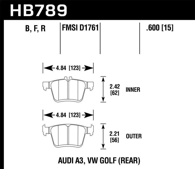 Hawk 15-17 Audi A3/A3 Quattro HPS 5.0 Rear Brake Pads - Order Your Parts - اطلب قطعك