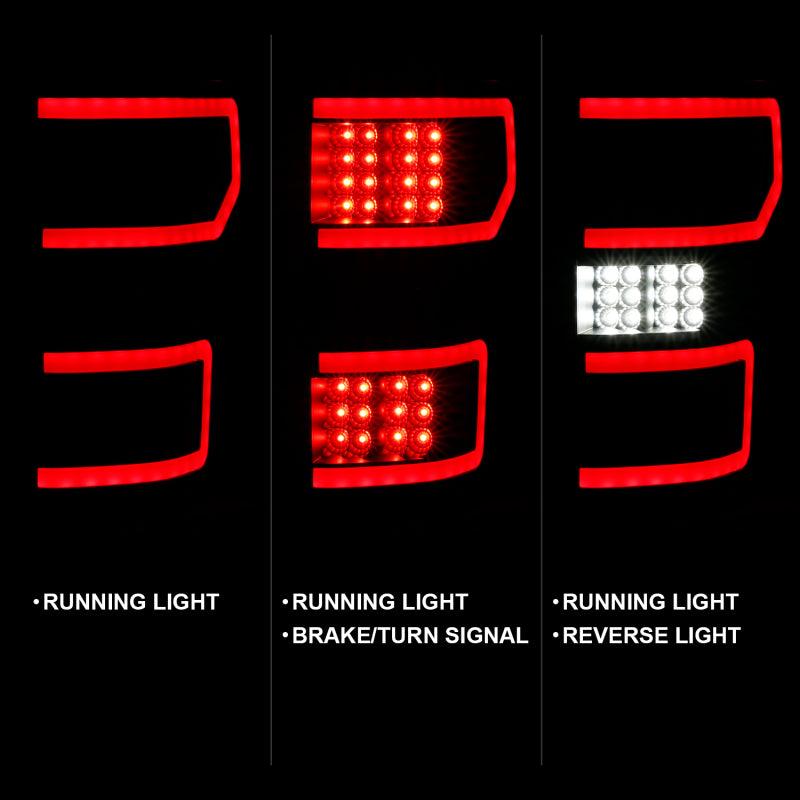 ANZO 18-19 Ford F-150 LED Taillight Black Housing Clear Lens Red Light Bar W/Sequential - Order Your Parts - اطلب قطعك