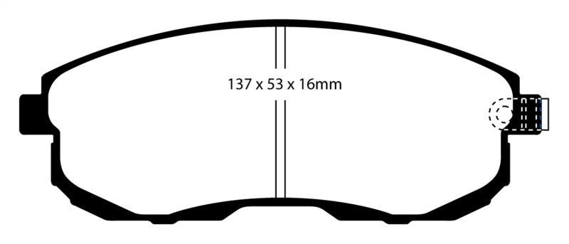 EBC 02-03 Infiniti G20 2.0 Yellowstuff Front Brake Pads - Order Your Parts - اطلب قطعك