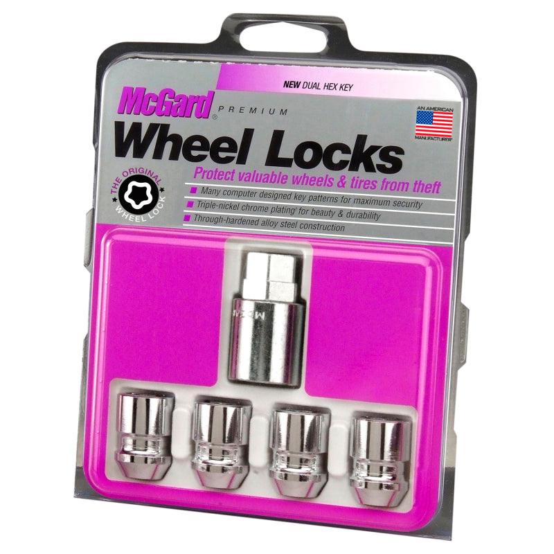 McGard Wheel Lock Nut Set - 4pk. (Cone Seat) M12X1.5 / 19mm & 21mm Dual Hex / 1.28in. L - Chrome - Order Your Parts - اطلب قطعك