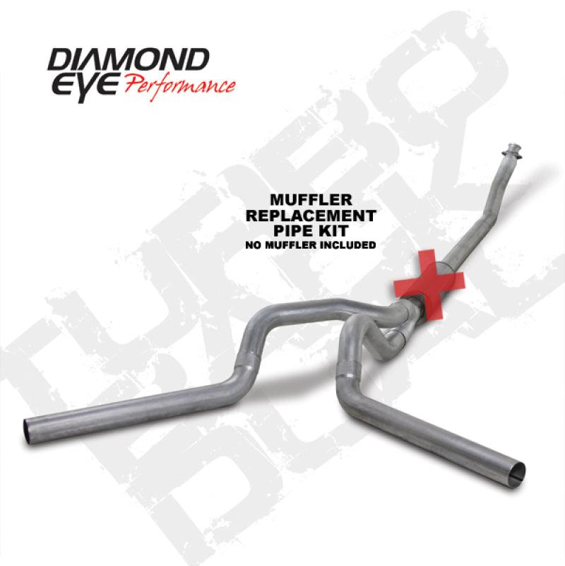 Diamond Eye KIT 4in TB MFLR RPLCMENT PIPE DUAL AL: 94-02 DODGE CUMMINS 5.9L - Order Your Parts - اطلب قطعك