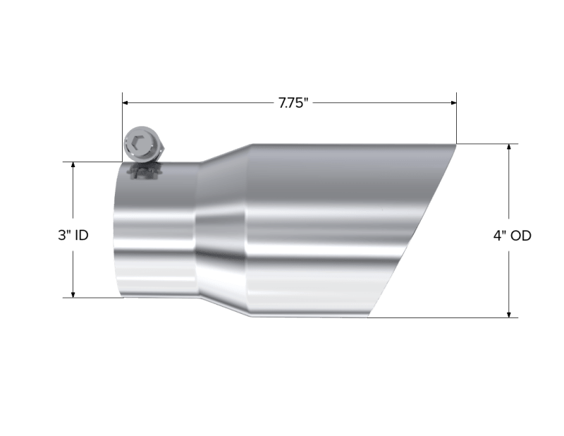 MBRP Universal Tip 4in O.D. Dual Wall Angled 3in inlet 8in length T304 - Order Your Parts - اطلب قطعك