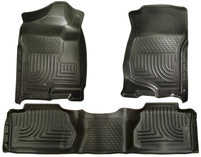 Husky Liners 07-12 Chevy Silverado/GMC Sierra Extended Cab WeatherBeater Combo Black Floor Liners - Order Your Parts - اطلب قطعك