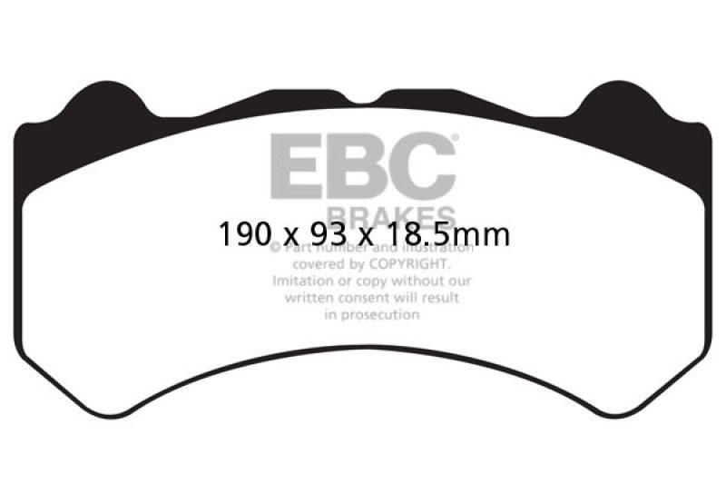 EBC 08-11 Nissan GT-R (R35) 3.8 Twin Turbo (Cast Iron Rotors) Yellowstuff Front Brake Pads - Order Your Parts - اطلب قطعك