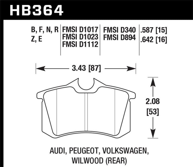 Hawk 2010-2013 Audi A3 TDI HPS 5.0 Rear Brake Pads - Order Your Parts - اطلب قطعك