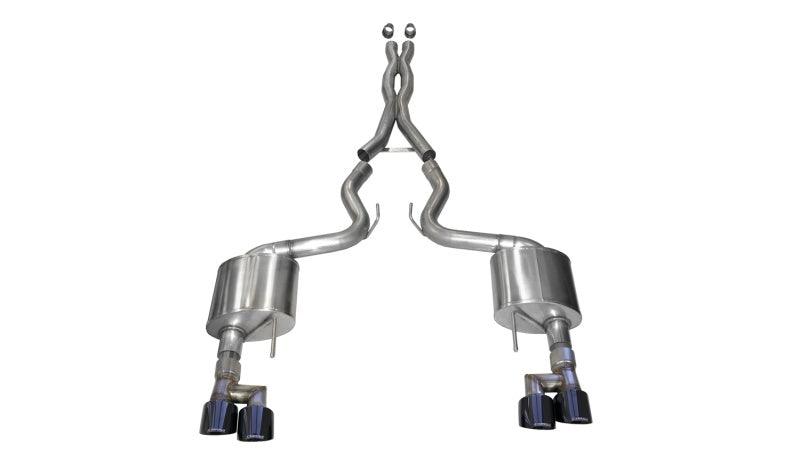 Corsa 18-19 Ford Mustang 5.0L V8 3in Sport Cat-Back Dual Rear Exit w/ 4in Black PVD Pro-Series Tips - Order Your Parts - اطلب قطعك
