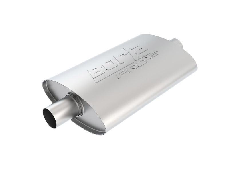 Borla Pro-XS 2inch, 2inch, 14inch x 9-1/2inch x 4inch Oval Cen/Cen w/o Notch Turbo Muffler - Order Your Parts - اطلب قطعك