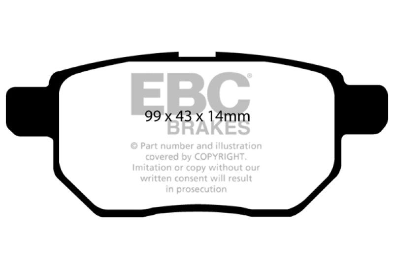 EBC 11+ Lexus CT200h 1.8 Hybrid Greenstuff Rear Brake Pads - Order Your Parts - اطلب قطعك
