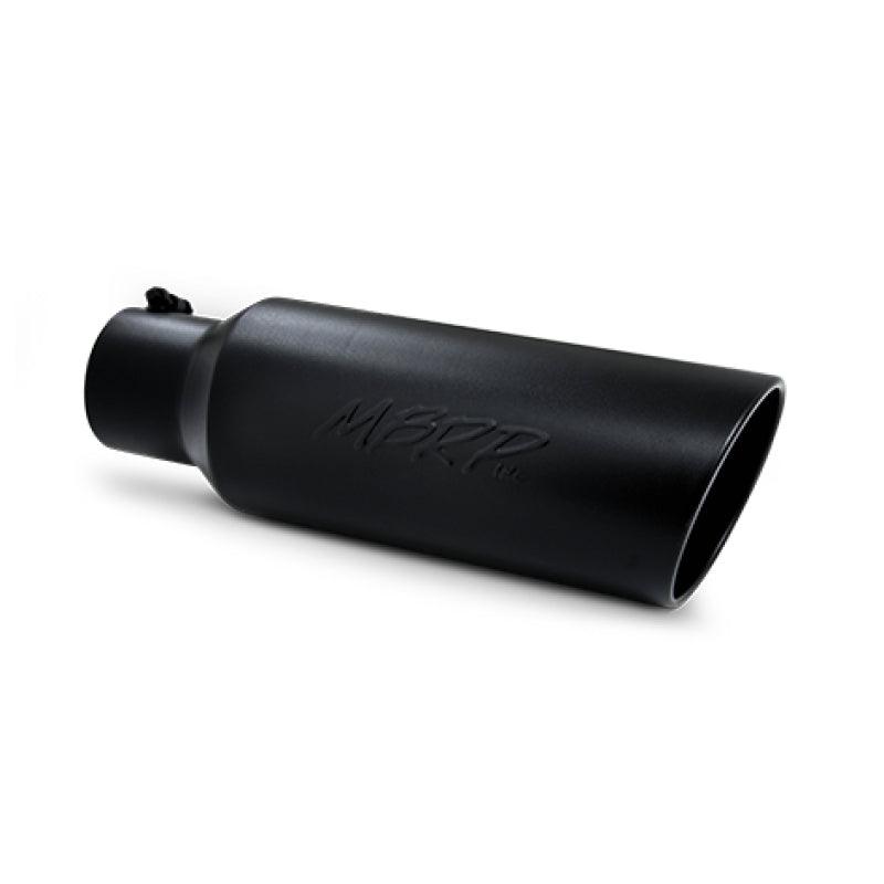 MBRP Universal Tip 6in OD Rolled End 4in Inlet 18in L Black Coated Exhaust Tip - Order Your Parts - اطلب قطعك