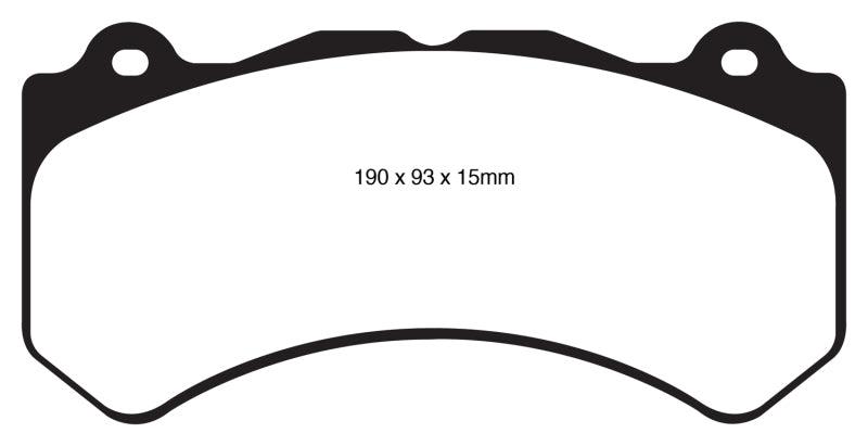 EBC 16+ Cadillac ATS-V 3.6 Twin Turbo Yellowstuff Front Brake Pads - Order Your Parts - اطلب قطعك
