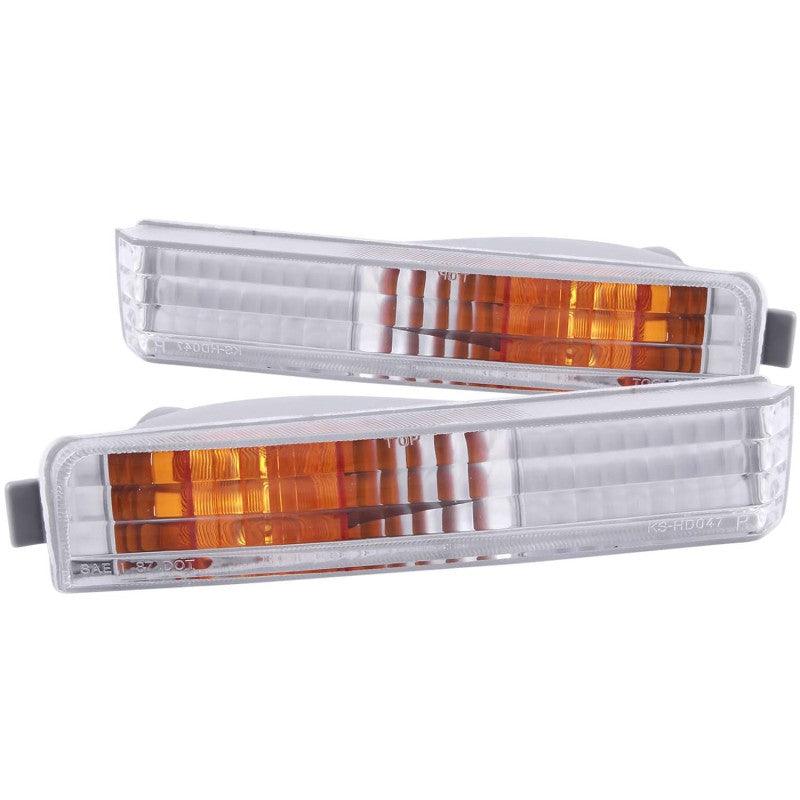 ANZO 1990-1991 Honda Accord Euro Parking Lights Chrome w/ Amber Reflector - Order Your Parts - اطلب قطعك