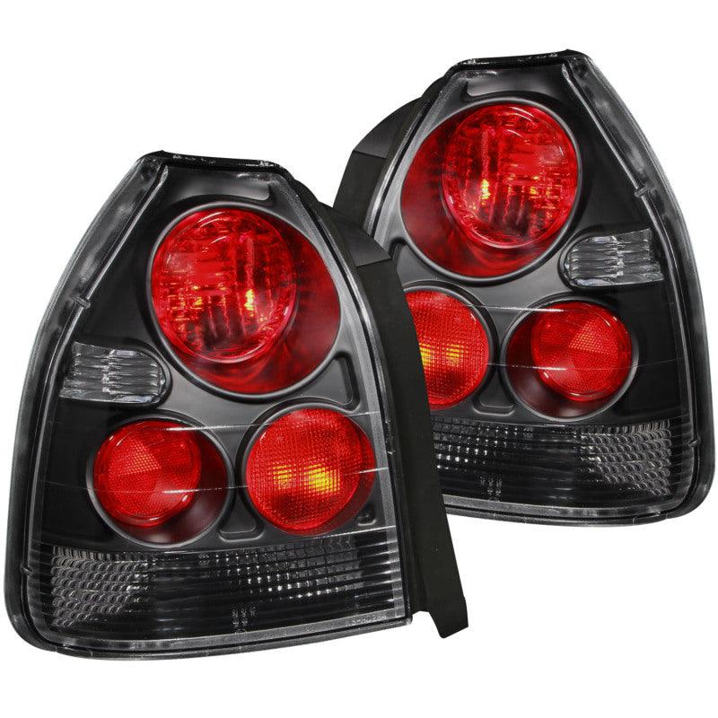 ANZO 1996-2000 Honda Civic Taillights Black - Order Your Parts - اطلب قطعك