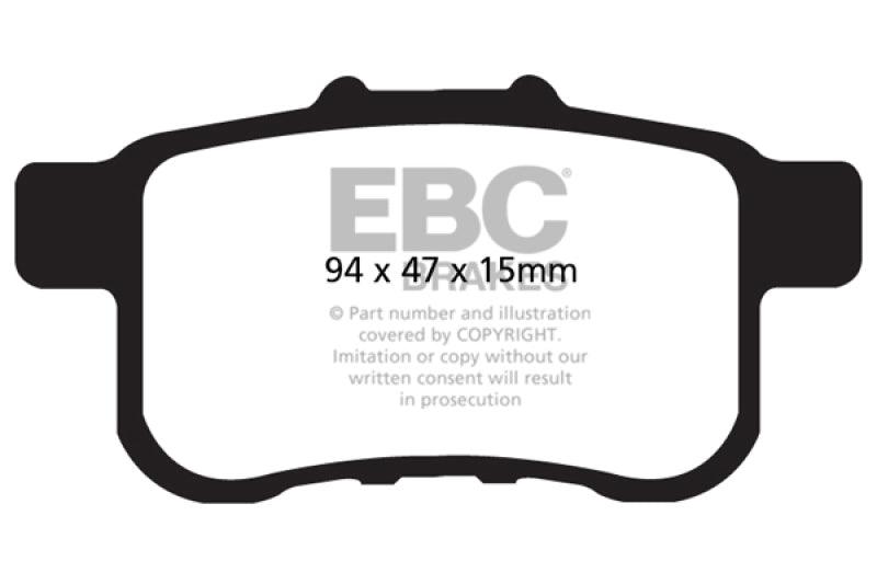 EBC 09-14 Acura TSX 2.4 Greenstuff Rear Brake Pads - Order Your Parts - اطلب قطعك