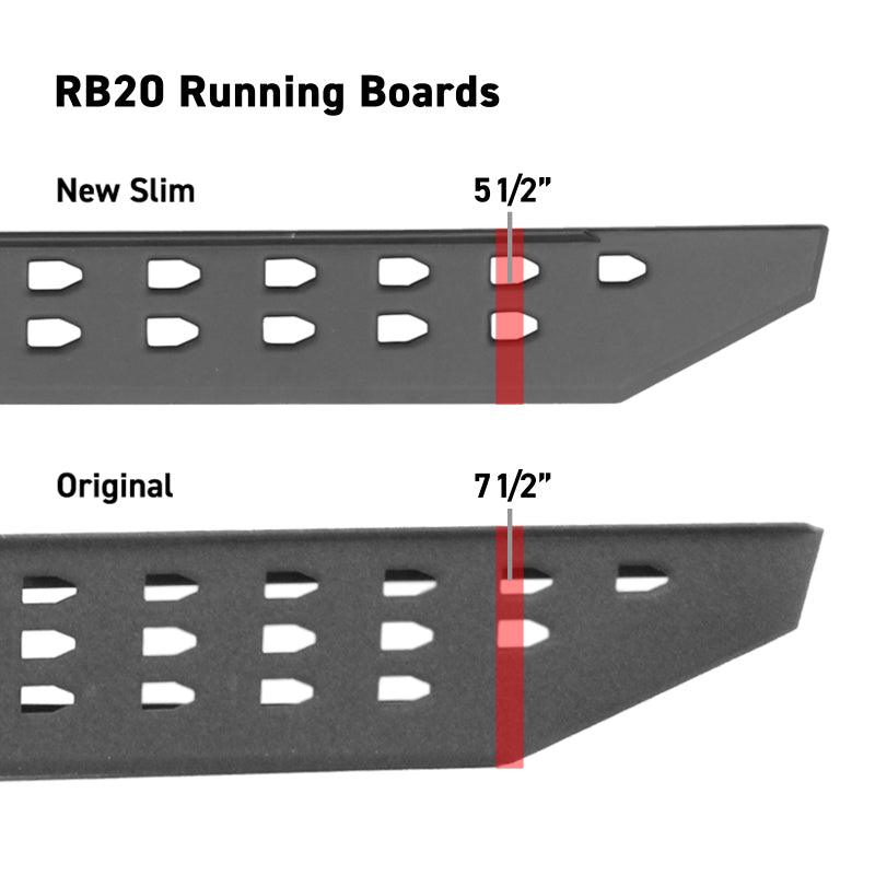 Go Rhino RB20 Slim Running Boards - Universal 87in. - Bedliner Coating - Order Your Parts - اطلب قطعك