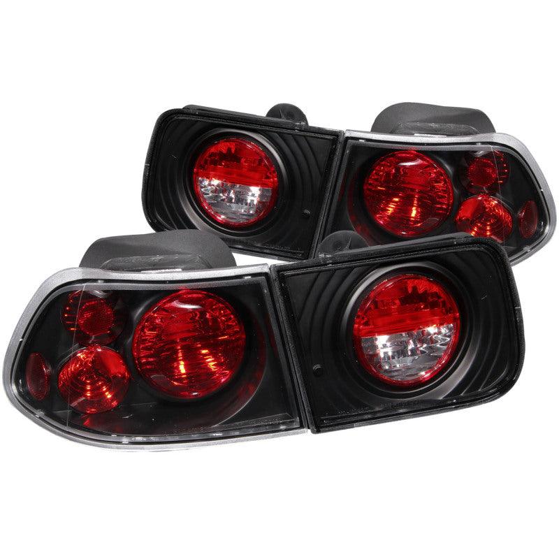 ANZO 1996-2000 Honda Civic Coupe Taillights Black - Order Your Parts - اطلب قطعك