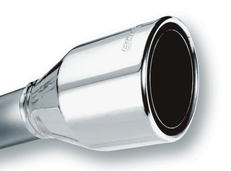 Borla 2.5in Inlet 4.5in Round Rolled Angle Cut Phantom X 7.75in Long Embossed Universal Exhaust Tips - Order Your Parts - اطلب قطعك
