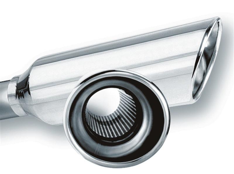 Borla 2.25in Inlet 4in Round Rolled Angle Cut Resonated x 13in Long Exhaust Tip - Order Your Parts - اطلب قطعك