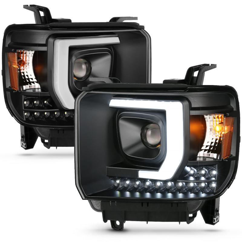 ANZO 2014-2015 Gmc Sierra 1500HD Projector Plank Style Headlight Black W/ Drl - Order Your Parts - اطلب قطعك