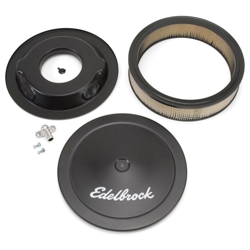 Edelbrock Air Cleaner Pro-Flo Series Round Steel Top Paper Element 14In Dia X 3 75In Dropped Base - Order Your Parts - اطلب قطعك