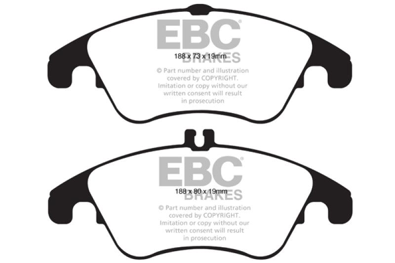 EBC 12+ Mercedes-Benz C250 Coupe 1.8 Turbo Sport Edition Yellowstuff Front Brake Pads - Order Your Parts - اطلب قطعك