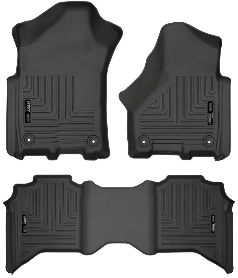Husky Liners 19-21 Ram 2500/3500 Crew Cab Weatherbeater Black Front & 2nd Seat Floor Liners - Order Your Parts - اطلب قطعك