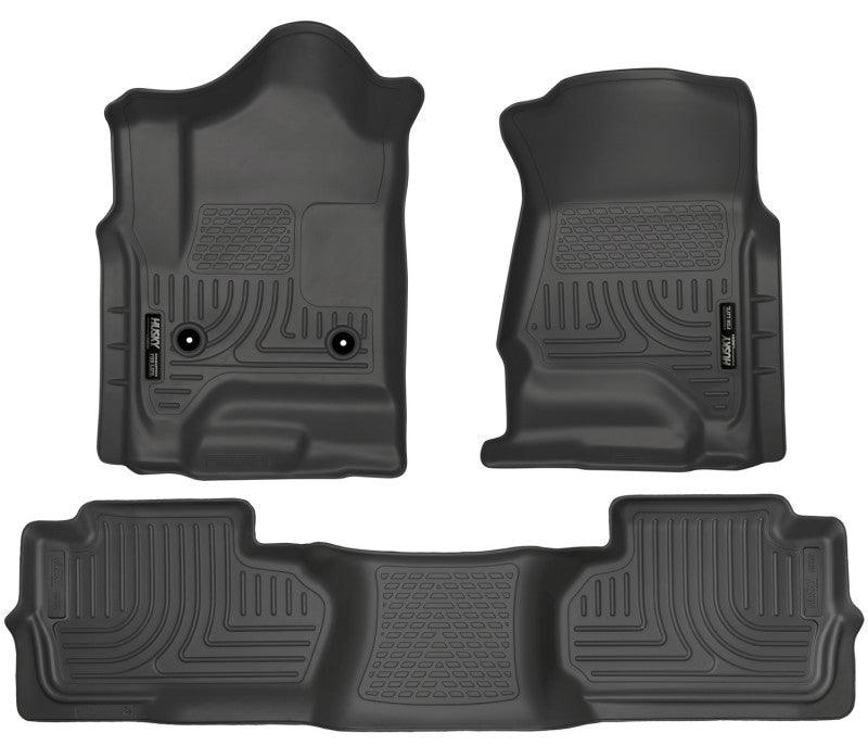 Husky Liners 14 Chevrolet Silverado/GMC Sierra Dbl Cab WeatherBeater Black Front&2nd Seat Floor Line - Order Your Parts - اطلب قطعك