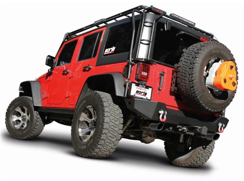 Borla 12-16 Jeep Wrangler 3.6L AT/MT 4DR 4WD S SQ RL AC SR 2.5in 2in TIP 3.5inx3.28in Black Chrome - Order Your Parts - اطلب قطعك