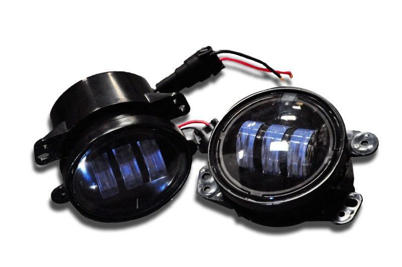 DV8 Offroad 07-18 Jeep Wrangler JK 4in 30W LED Replacement Fog Lights - Order Your Parts - اطلب قطعك