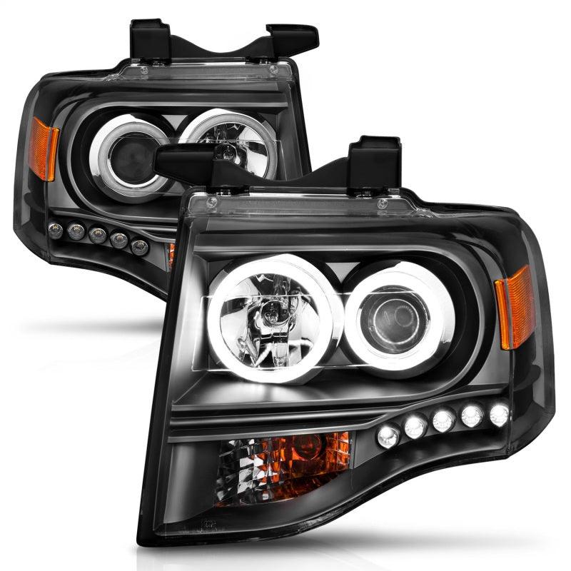 ANZO 2007-2014 Ford Expedition Projector Headlights w/ Halo Black - Order Your Parts - اطلب قطعك