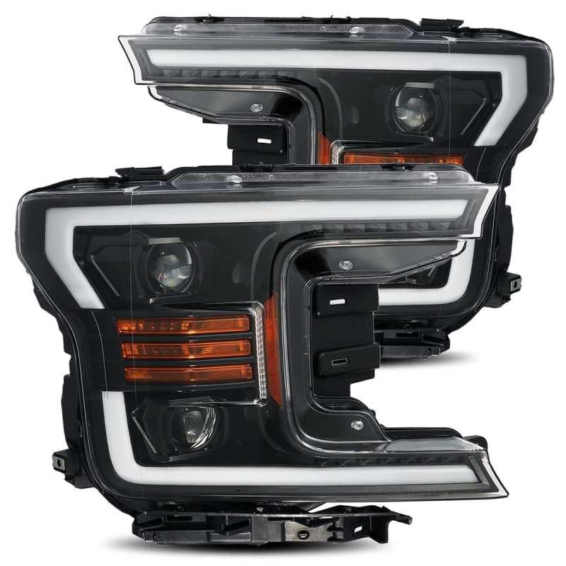 AlphaRex 18-19 Ford F-150 PRO-Series Proj Headlights Plank Style Gloss Blk w/Activ Light/Seq Signal - Order Your Parts - اطلب قطعك