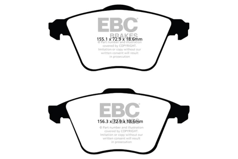 EBC 07-13 Mazda 3 2.3 Turbo Redstuff Front Brake Pads - Order Your Parts - اطلب قطعك