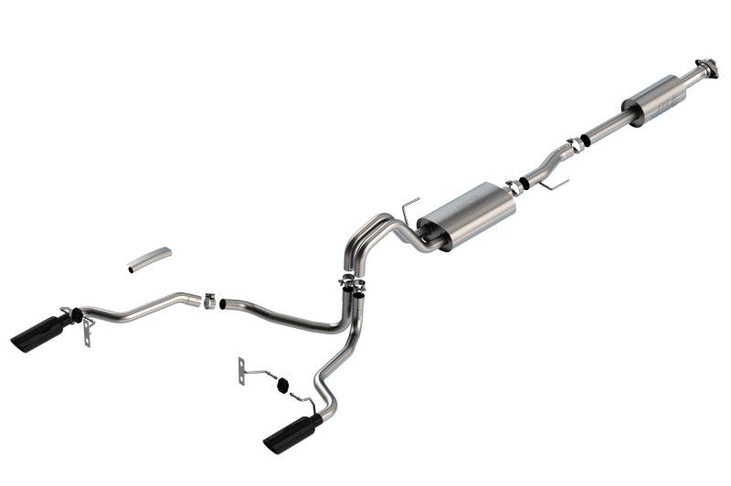 Borla F-150 2021 5.0L 4dr CC SB EC STB Lariat/KR/Pltm/LTD 3/2.25 SRE Cat-Back Touring Black CHR Tips - Order Your Parts - اطلب قطعك