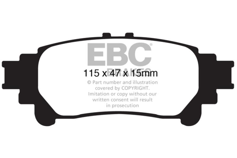 EBC 13+ Lexus GS350 3.5 RWD Yellowstuff Rear Brake Pads - Order Your Parts - اطلب قطعك