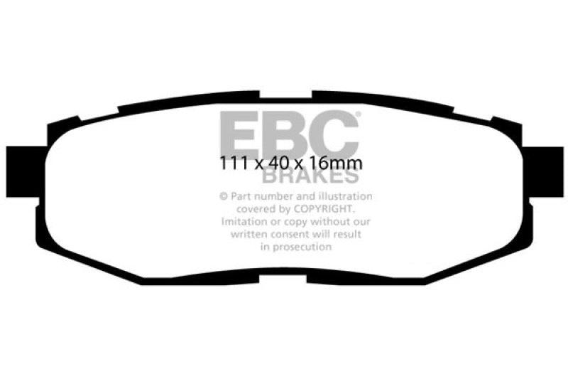 EBC 12+ Scion FR-S 2 Yellowstuff Rear Brake Pads - Order Your Parts - اطلب قطعك