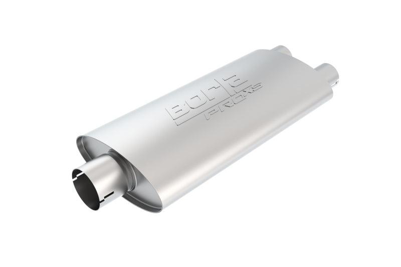 Borla Universal Center/Dual Oval 2.5in In/Dual 2.5in Out 19in x 4in x 9.5in Notched PRO-XS Muffler - Order Your Parts - اطلب قطعك