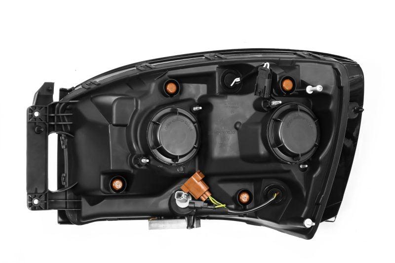 AlphaRex 06-08 Dodge Ram 1500HD PRO-Series Proj Headlights Plank Style Alpha Black w/Seq Signal/DRL - Order Your Parts - اطلب قطعك