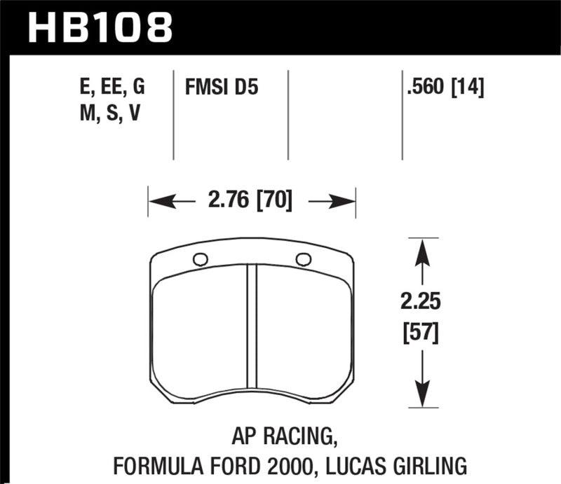 Hawk 1984-1986 Alfa Romeo GTV-6 2.5 HPS 5.0 Front Brake Pads - Order Your Parts - اطلب قطعك