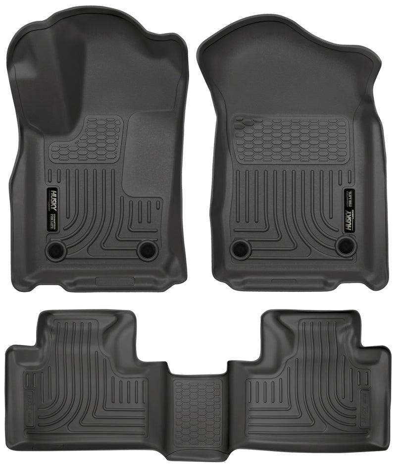 Husky Liners 16-22 Dodge Durango Weatherbeater Black Front & 2nd Seat Floor Liners - Order Your Parts - اطلب قطعك