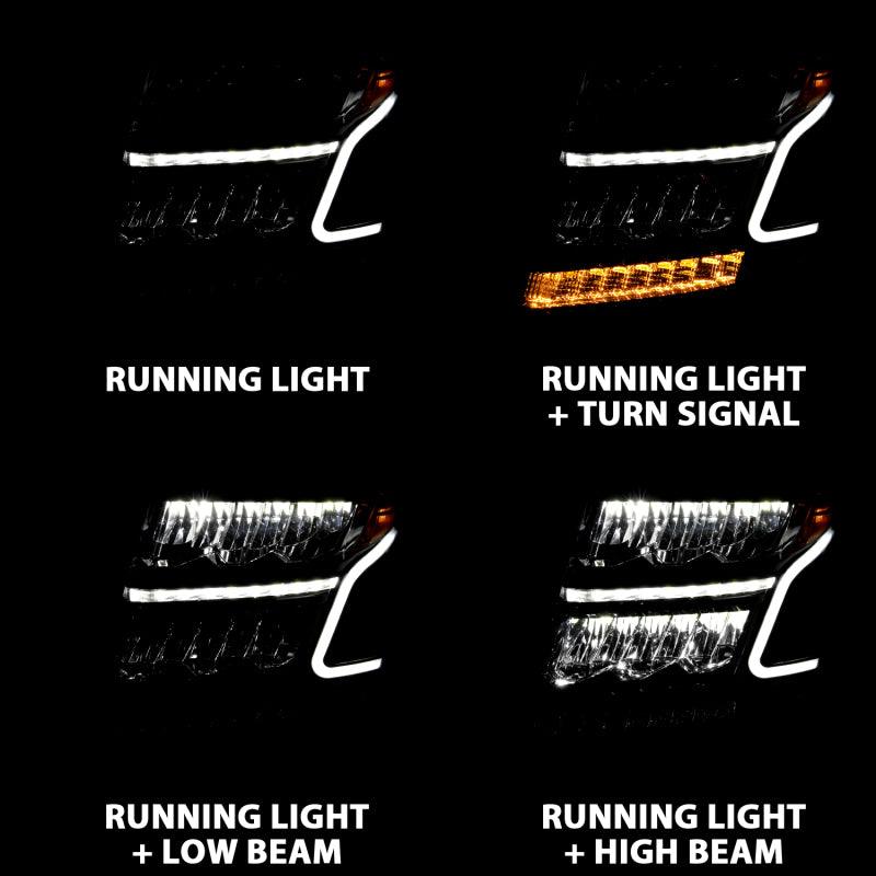 ANZO 15-20 Chevy Tahoe/Suburban LED Light Bar Style Headlights Black w/Sequential w/DRL w/Amber - Order Your Parts - اطلب قطعك