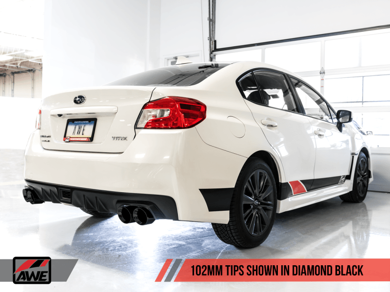 AWE Tuning Subaru WRX/STI VA/GV Sedan Track Edition Exhaust - Diamond Black Tips (102mm) - Order Your Parts - اطلب قطعك